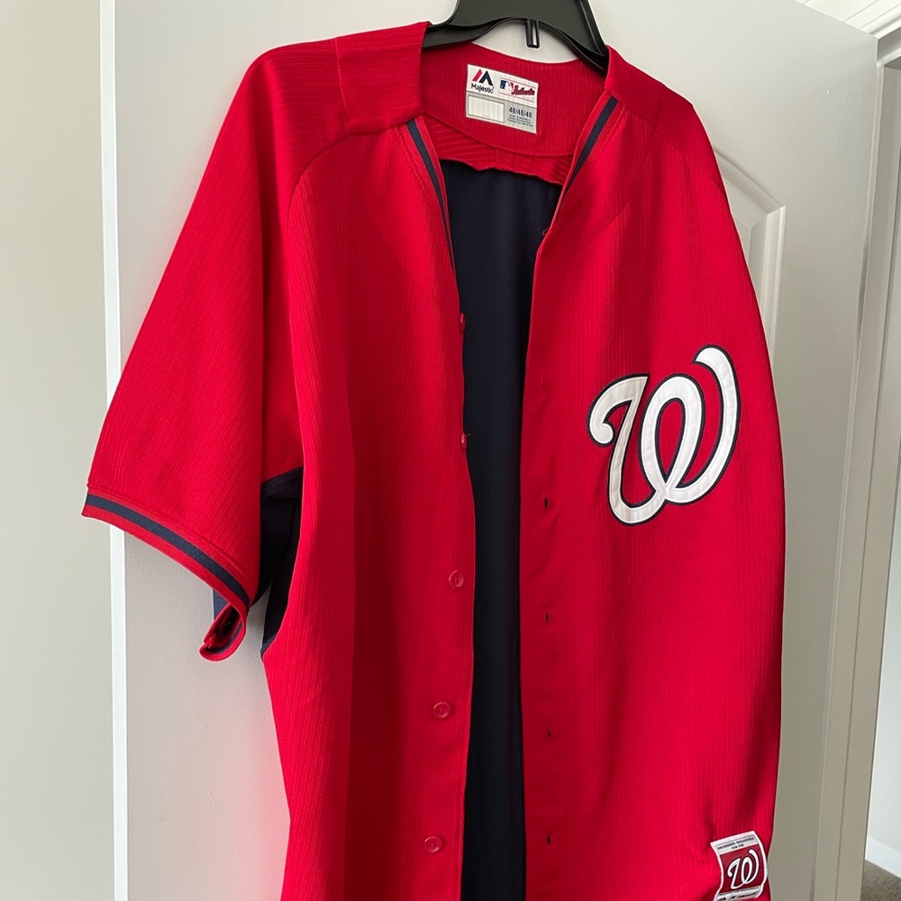 Button Up Washington Nationals Baseball Jersey